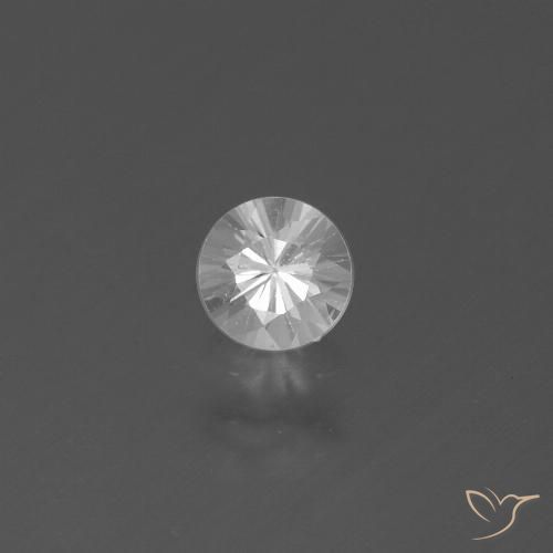 0.43ct طبيعي أبيض زفير, دائري, قليلا جدا