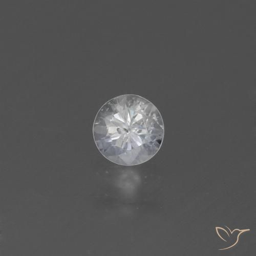 0.46ct طبيعي أبيض زفير, دائري, قليلا جدا