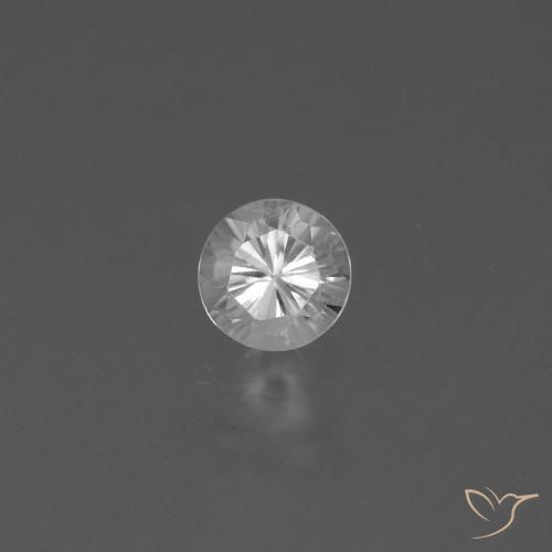0.46ct طبيعي أبيض زفير, دائري, قليلا جدا
