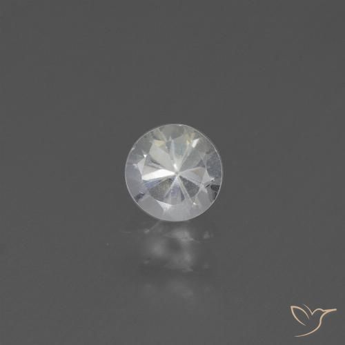 0.45ct طبيعي أبيض زفير, دائري, قليلا جدا