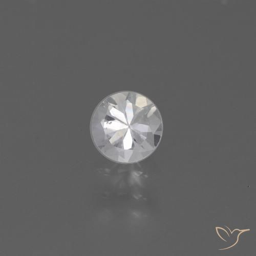 0.42ct طبيعي أبيض زفير, دائري, قليلا جدا