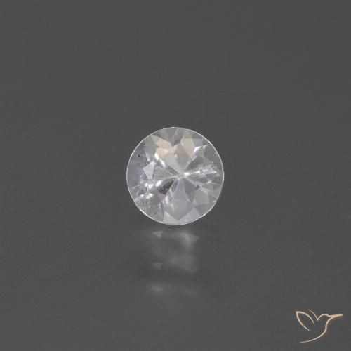 0.47ct طبيعي أبيض زفير, دائري, قليلا جدا
