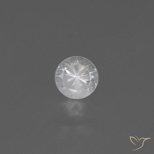 0.49ct طبيعي أبيض زفير, دائري, قليلا جدا, Photo A