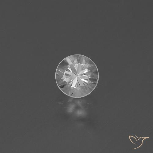 0.48ct طبيعي أبيض زفير, دائري, قليلا جدا
