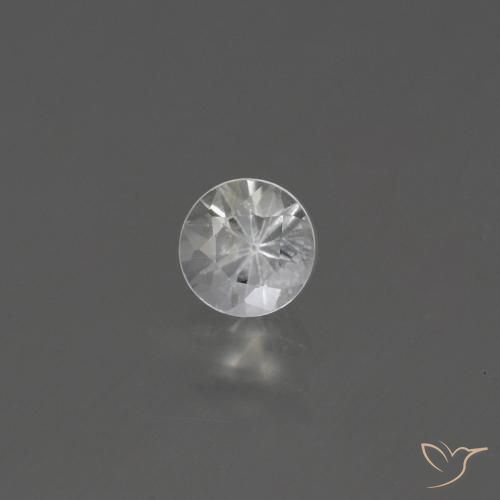 0.46ct طبيعي أبيض زفير, دائري, قليلا جدا