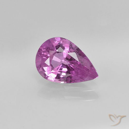 1.06ct طبيعي أرجوانى متوسط زفير, شكل الكمثرى, قليلا جدا