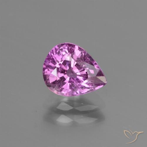 1.42ct طبيعي أرجوانى وردى زفير, شكل الكمثرى, قليلا جدا