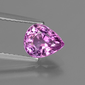 زفير أرجوانى كهربائى طبيعي، شكل الكمثرى، 1.69 قيراط، قليلا جدا