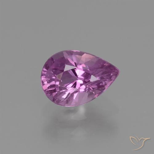 1.10ct طبيعي أرجوانى وردى كثيف زفير, شكل الكمثرى, قليلا جدا
