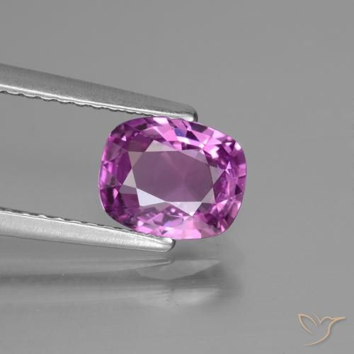 1.45ct طبيعي أرجوانى وردى كثيف زفير, وسادة, قليلا جدا