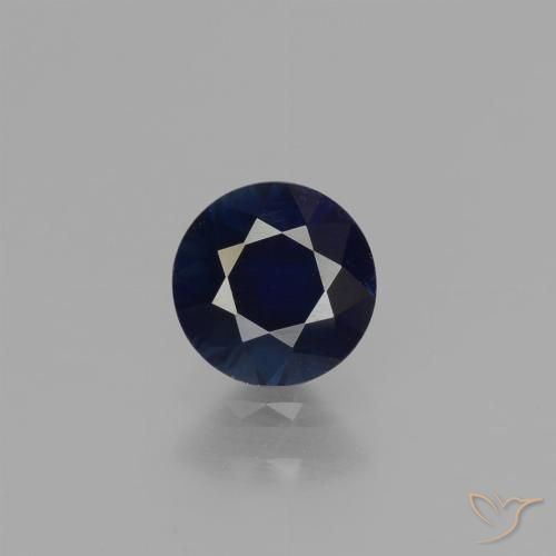 0.68ct طبيعي أزرق غامق زفير, دائري, VVS