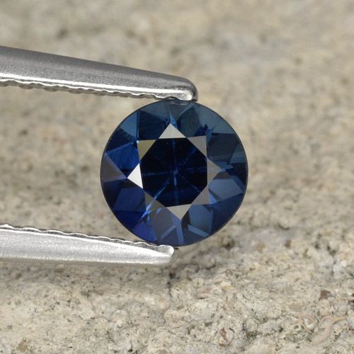 0.64ct طبيعي أزرق بحرى زفير, دائري, قليلا جدا