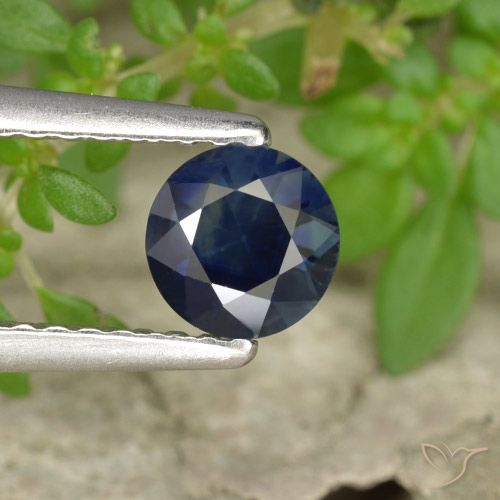 0.55ct طبيعي الأزرق الملكي زفير, دائري, قليلا جدا