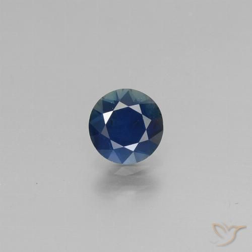 0.70ct طبيعي أزرق منتصف الليل زفير, دائري, قليلا جدا