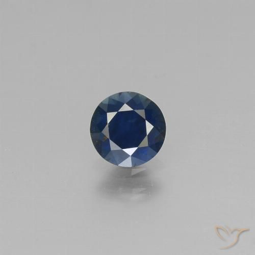 0.69ct طبيعي الأزرق الملكي زفير, دائري, قليلا جدا