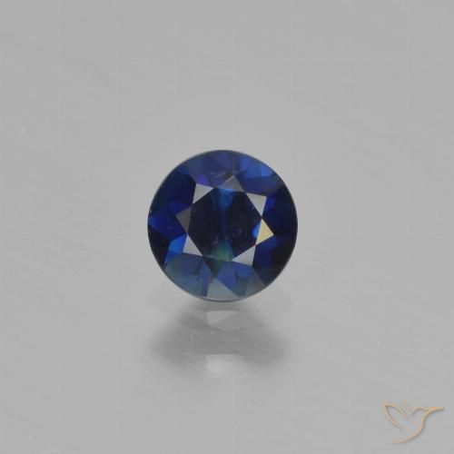 0.54ct طبيعي أزرق غامق زفير, دائري, VVS-VS