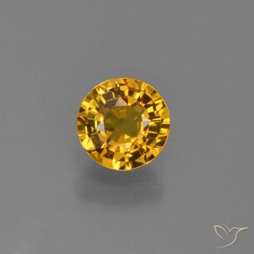0.76ct طبيعي برتقالى مشمشى زفير, دائري, VVS