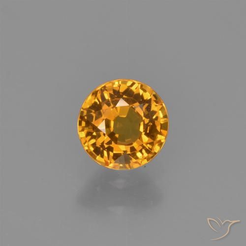0.63ct طبيعي برتقالى مشمشى زفير, دائري, VVS-VS