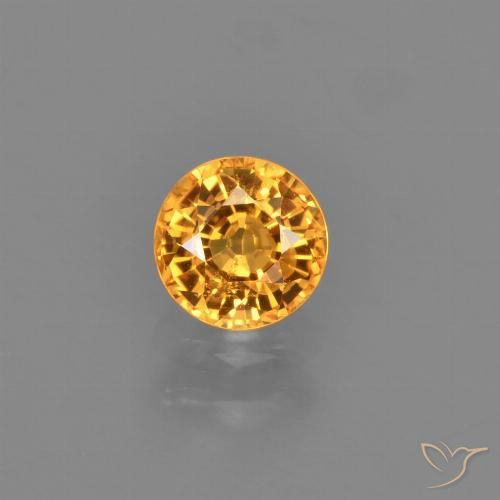 0.75ct طبيعي ذهب زفير, دائري, VVS