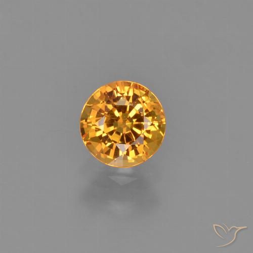 0.67ct طبيعي برتقالى كثيف زفير, دائري, VVS