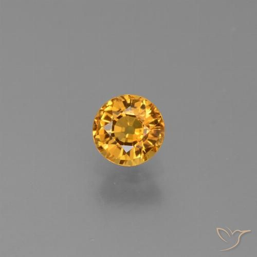 0.73ct طبيعي ذهب زفير, دائري, VVS-VS