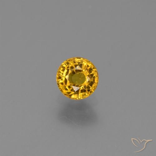 0.68ct طبيعي ذهبى متوسط زفير, دائري, VVS-VS