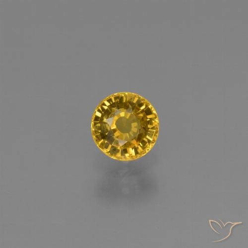 0.66ct طبيعي ذهبي زفير, دائري, VVS-VS