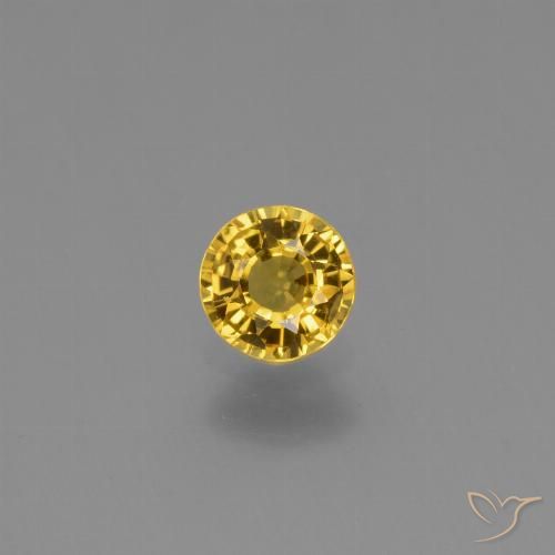 0.65ct طبيعي ذهبي زفير, دائري, VVS-VS