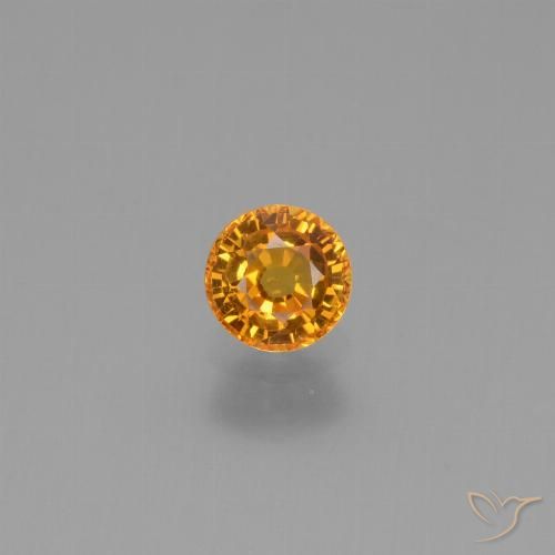 0.60ct طبيعي برتقالى مشمشى زفير, دائري, VVS-VS