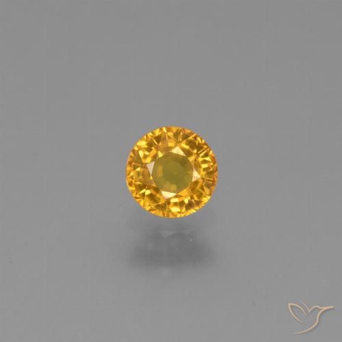 0.62ct طبيعي ذهبى داكن زفير, دائري, VVS