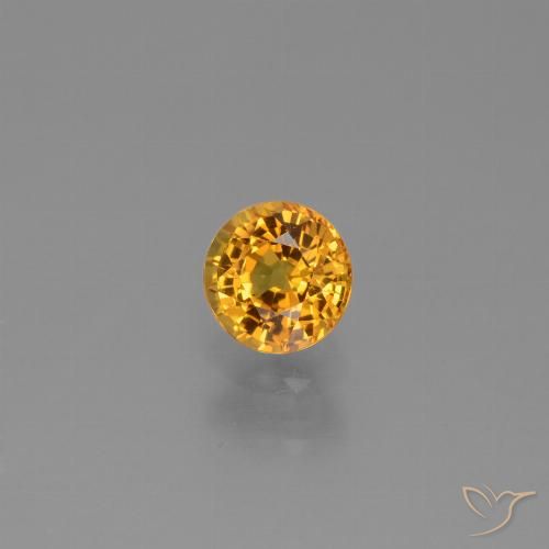 0.72ct طبيعي ذهبى-برتقالى داكن زفير, دائري, VVS-VS