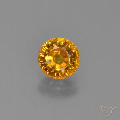 0.70ct طبيعي ذهب زفير, دائري, VVS-VS