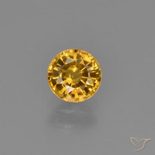 0.67ct طبيعي ذهبى داكن زفير, دائري, VVS-VS