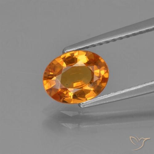 1.32ct طبيعي برتقالى غامق زفير, بيضوي, VS-SI