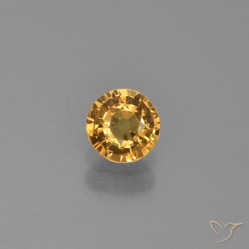 0.58ct طبيعي برتقالى متوسط زفير, دائري, VVS-VS
