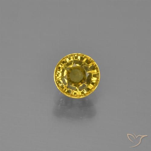 0.63ct طبيعي ذهبى مصفر زفير, دائري, VVS-VS