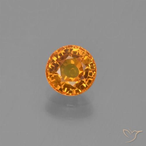0.71ct طبيعي برتقالى متوسط زفير, دائري, قليلا جدا