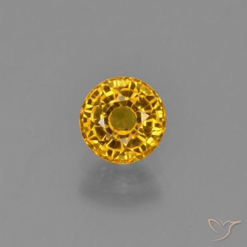 0.72ct طبيعي ذهبى داكن زفير, دائري, VVS