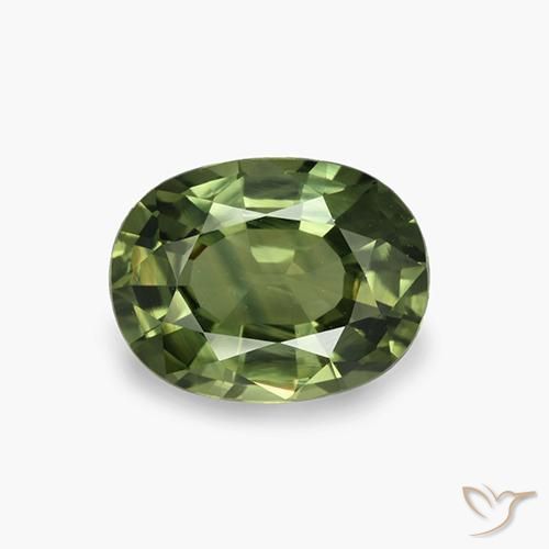 4.09ct طبيعي أخضر داكن-متوسط زفير, بيضوي, VVS-VS