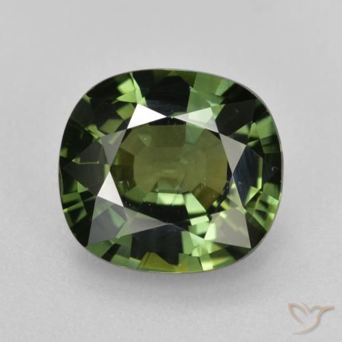 4.12ct طبيعي الأخضر الغامق زفير, وسادة, VVS-VS