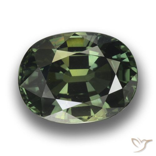 3.34ct طبيعي أخضر غامق زفير, بيضوي, VVS-VS