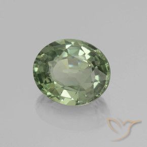 زفير Medium Light Green طبيعي، بيضوي، 0.83 قيراط، VVS-VS
