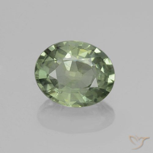 0.81ct طبيعي أخضر الغابات زفير, بيضوي, VVS-VS
