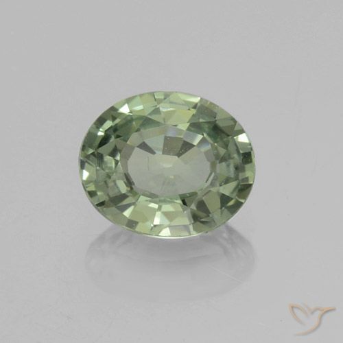 0.72ct طبيعي أخضر الغابات زفير, بيضوي, VVS