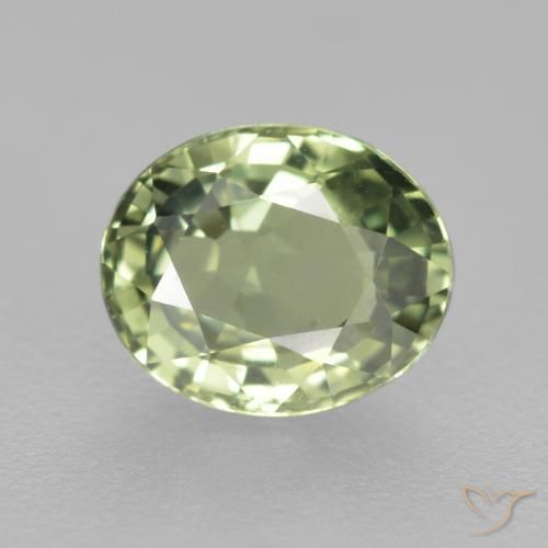 0.78ct طبيعي اخضر فاتح زفير, بيضوي, VVS-VS