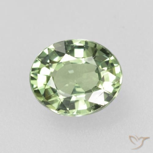 0.75ct طبيعي أخضر الغابة فاتح زفير, بيضوي, VVS-VS
