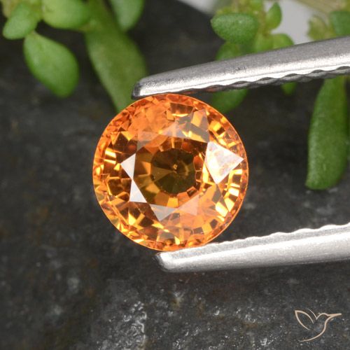 0.72ct طبيعي برتقالى نارى زفير, دائري, VVS-VS