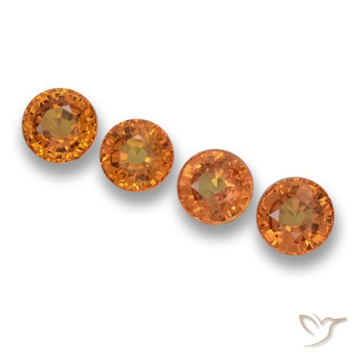 2.75ctw طبيعي برتقالى مشمشى زفير, دائري, VVS-VS
