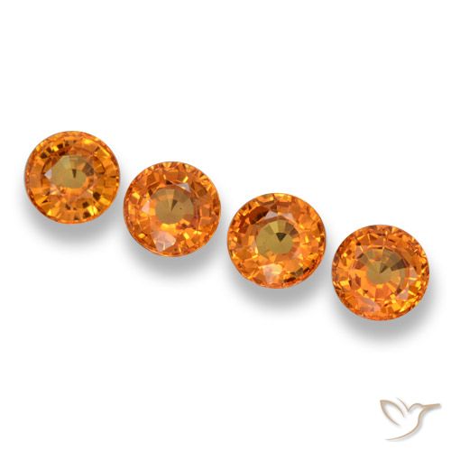 2.44ctw طبيعي برتقالى مشمشى زفير, دائري, VVS-VS