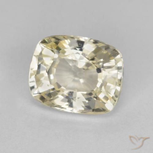 1.24ct طبيعي أصفر فاتح زفير, وسادة, VVS-VS